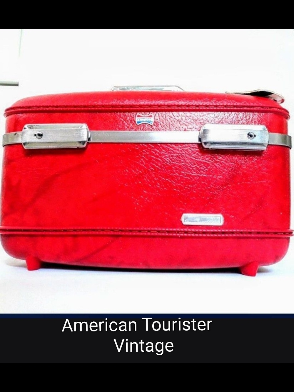 Vintage Classy American Tourister Red Travel  Case.
